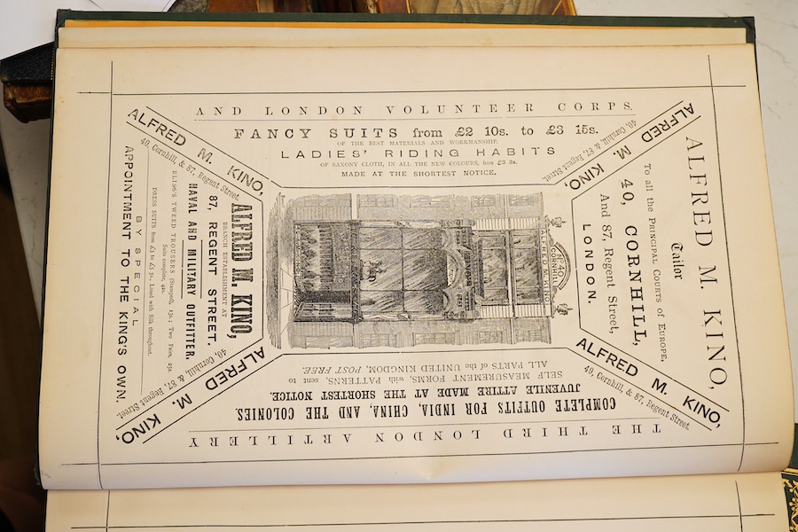 The Vanity Fair Album ... six various vols. (nos.2, 14,15,16,20 and 25). very many coloured lithographed portrait plates; publisher's gilt decorated and lettered cloth, ge., folio. (1869-93)